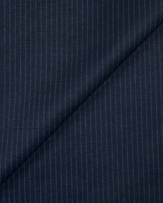 Athletic Fit Stretch Suit Pants - Navy & White Stripe