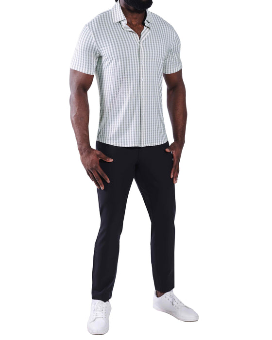 "The Strudwick" Light Olive & White Check