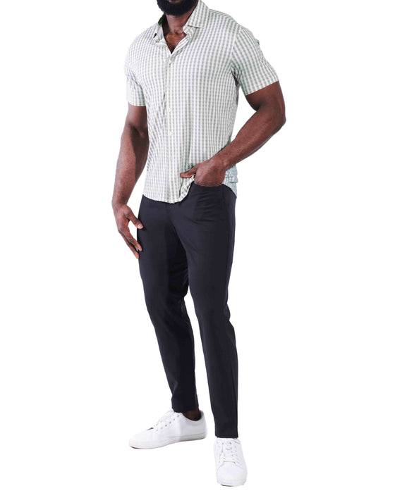 "The Strudwick" Light Olive & White Check