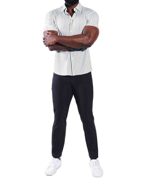 "The Strudwick" Light Olive & White Check