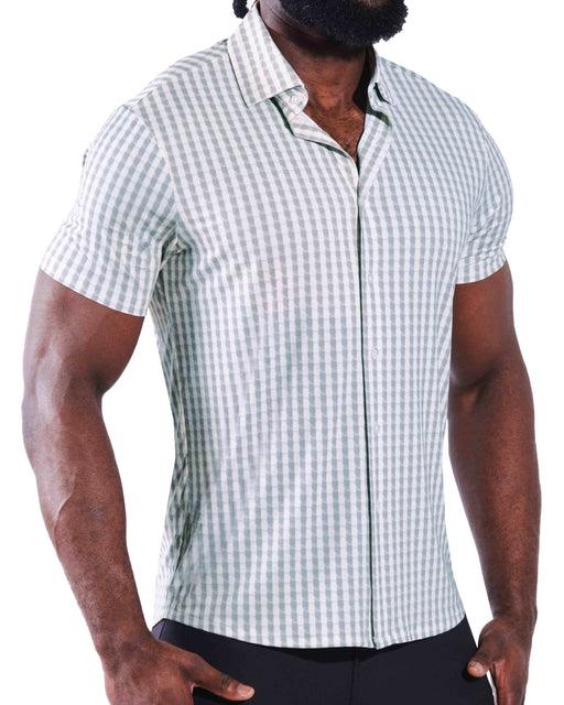 "The Strudwick" Light Olive & White Check