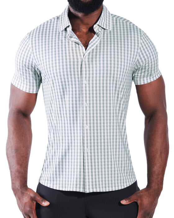 "The Strudwick" Light Olive & White Check