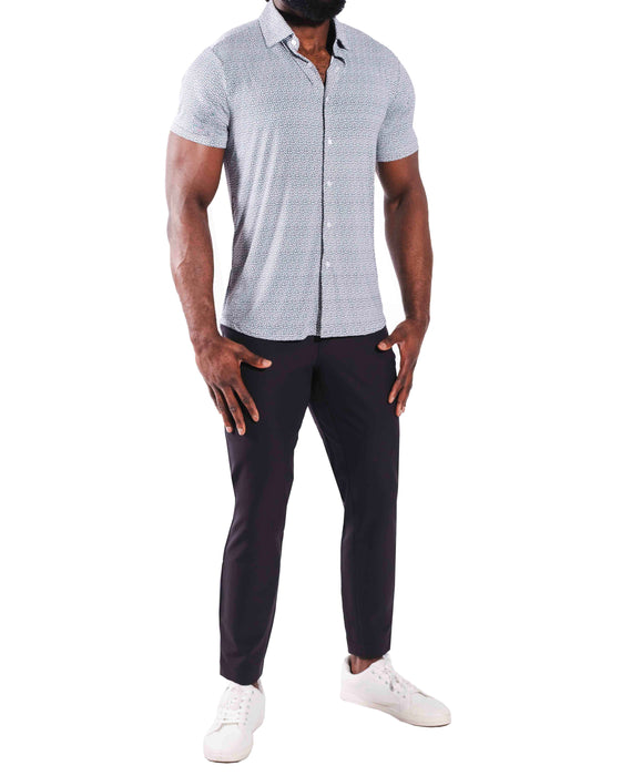 "The Boulevard" Black & White Paisley Print