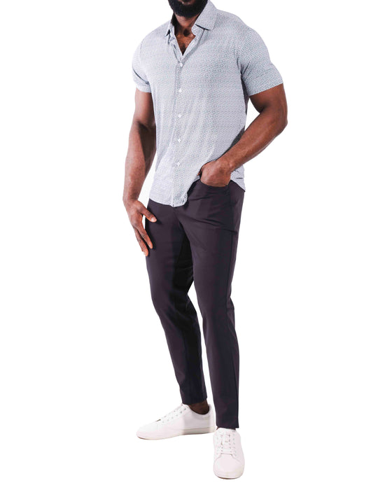 "The Boulevard" Black & White Paisley Print