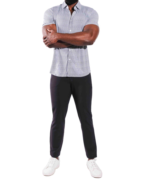 "The Boulevard" Black & White Paisley Print