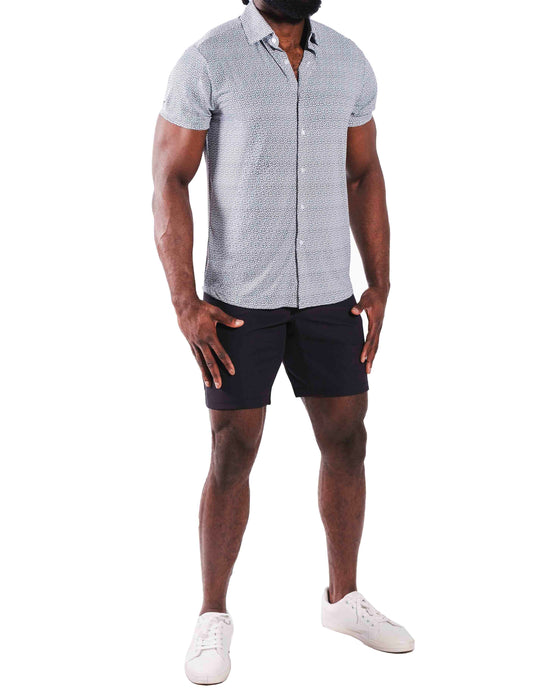 "The Boulevard" Black & White Paisley Print