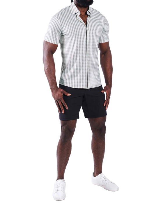 "The Strudwick" Light Olive & White Check