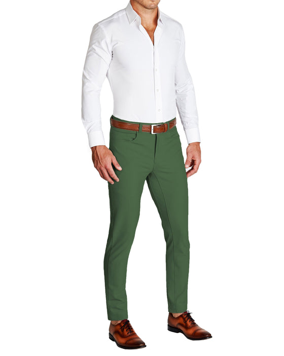 Athletic Fit Stretch Tech Chino - Hunter Green