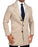 3 Button Overcoat - Tan Herringbone