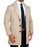 3 Button Overcoat - Tan Herringbone