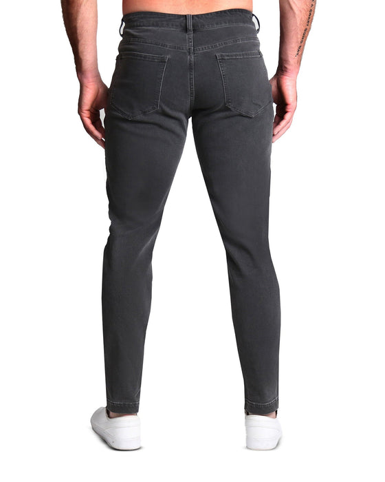 Athletic Fit Stretch Jeans - Charcoal