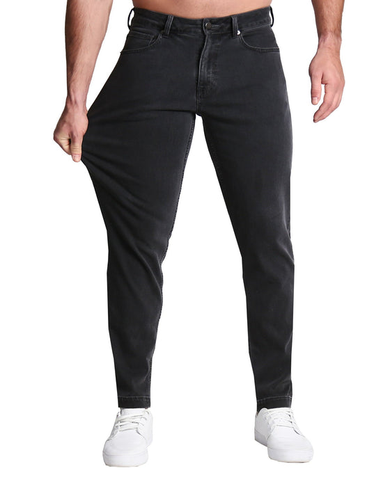 Athletic Fit Stretch Jeans - Charcoal