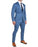 Athletic Fit Stretch Suit - Electric Blue Plaid