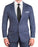 Athletic Fit Stretch Blazer - Storm Blue & Navy Plaid