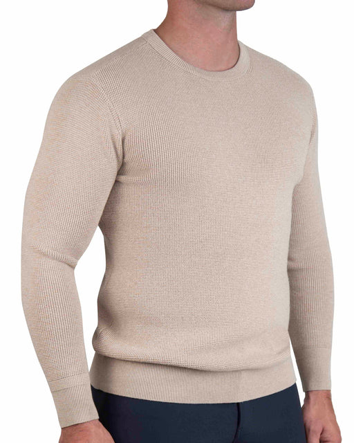 Heavy Knit Crewneck  - Tan