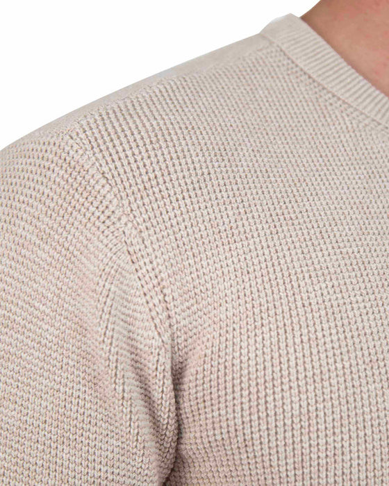 Heavy Knit Crewneck  - Tan