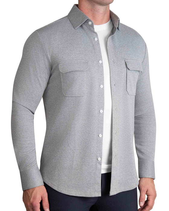 Patch Pocket Button Down - Light Grey