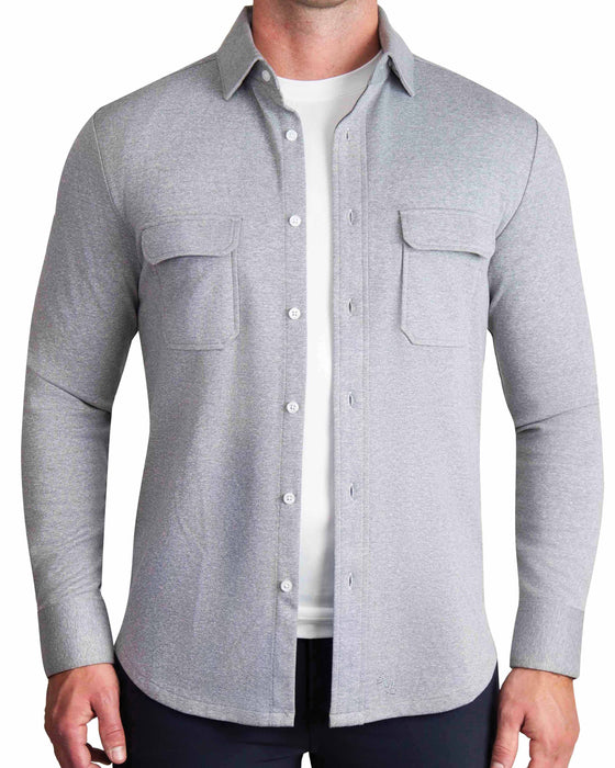 Patch Pocket Button Down - Light Grey