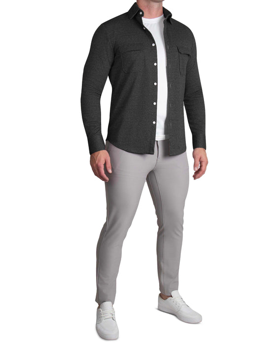 Patch Pocket Button Down - Charcoal