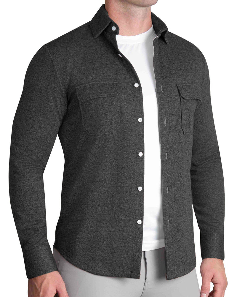 Patch Pocket Button Down - Charcoal