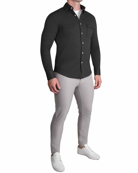 Patch Pocket Button Down - Charcoal