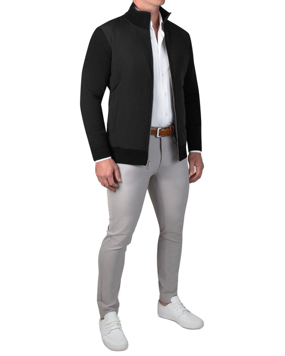 Knit Zip Jacket - Black