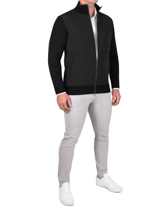 Knit Zip Jacket - Black