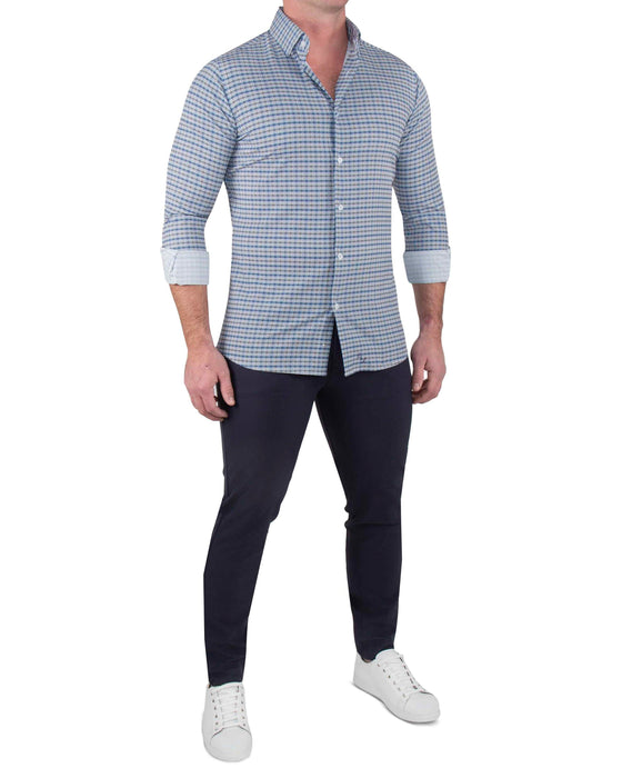 "The Fitz" Brown & Navy Plaid