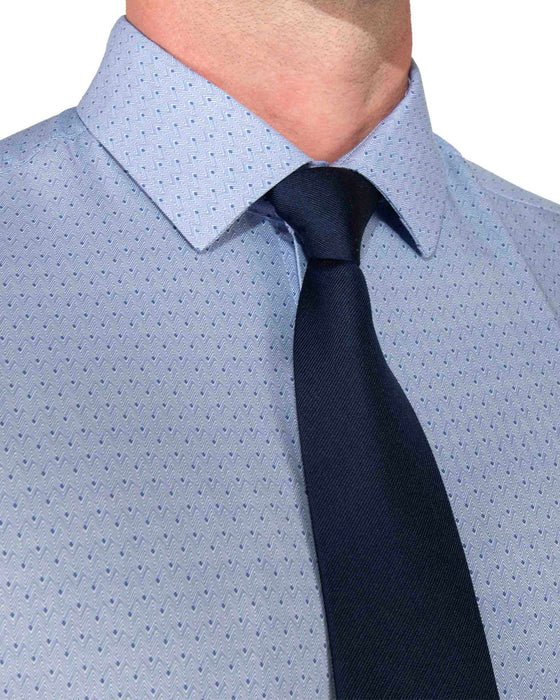 "The West Coast" Light Blue Mini Chevron with Navy Dots