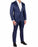 Athletic Fit Stretch Suit Pants - Navy & Maroon Windowpane