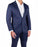 Athletic Fit Stretch Suit - Navy & Maroon Windowpane
