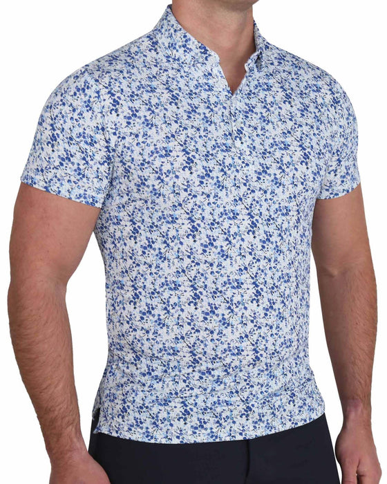 "The Arctic" White, Navy & Blue Floral