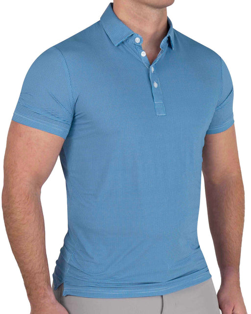 "The Castle Rock" Sky Blue Mini Houndstooth