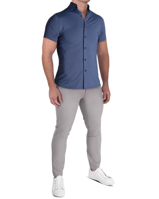 "The Bristol" Navy with Geo Mini Squares