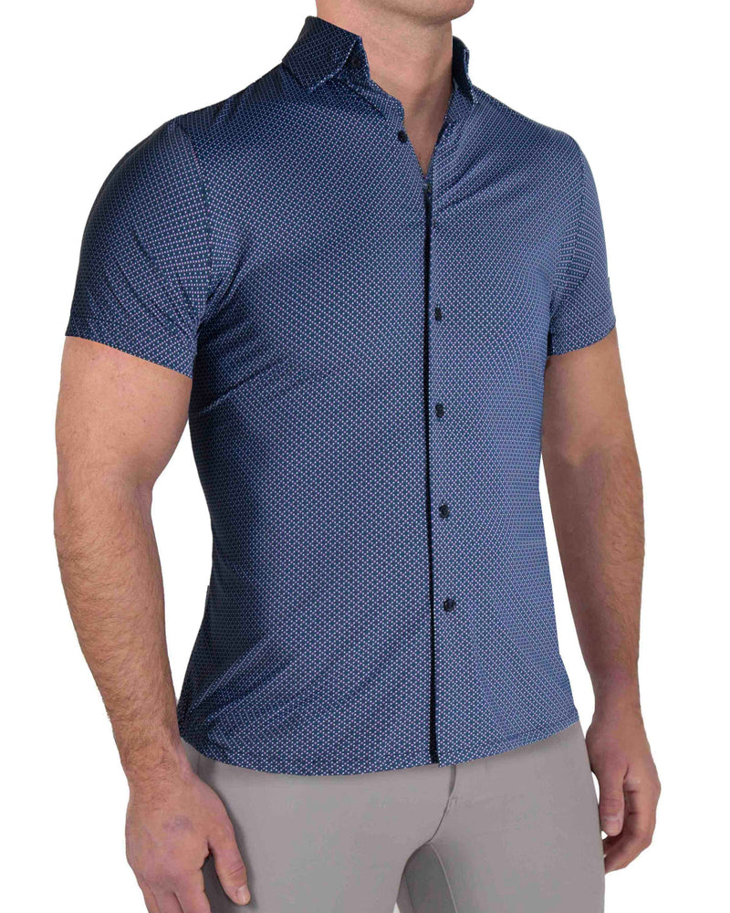 "The Bristol" Navy with Geo Mini Squares