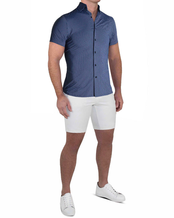 "The Bristol" Navy with Geo Mini Squares