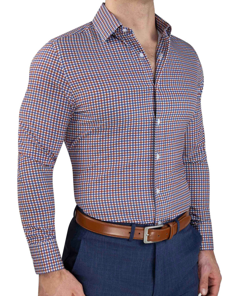 "The Heisman" Red, Navy Mid-Check