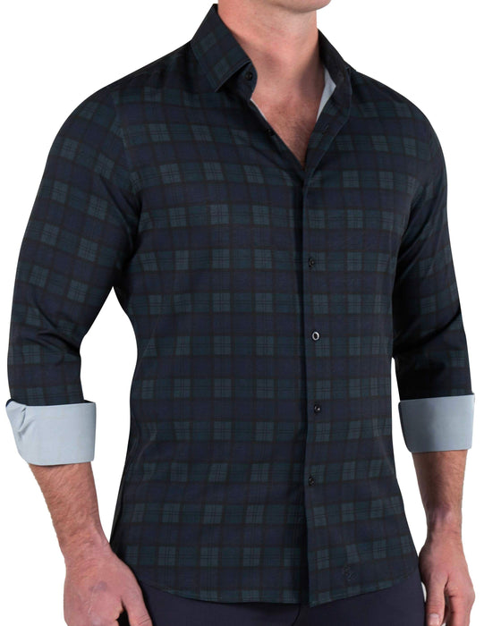 "The York" Navy, Black & Olive Plaid