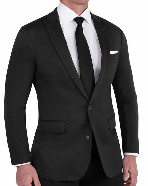 Athletic Fit Stretch Blazer - Black - Pick Stitch