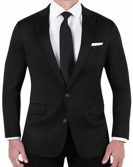 Athletic Fit Stretch Blazer - Black - Pick Stitch