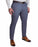 Athletic Fit Stretch Suit Pants - Blue Mini Windowpane with Light Grey Microcheck
