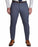 Athletic Fit Stretch Suit Pants - Blue Mini Windowpane with Light Grey Microcheck