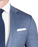 Athletic Fit Stretch Suit - Blue Mini Windowpane with Light Grey Microcheck