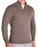 Mid-Weight Wool Quarter Zip - Brown