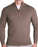 Mid-Weight Wool Quarter Zip - Brown
