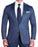 Athletic Fit Stretch Blazer - Navy & White Stripe
