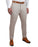 Athletic Fit Stretch Suit Pants - Tan & White Windowpane