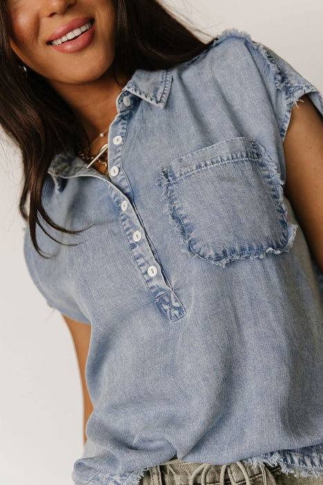 Georgia Chambray Top