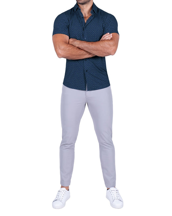 "The Ares" Diamond Navy & Light Blue Circle