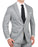 Athletic Fit Stretch Wool Blazer - Light Grey with White Mini Stripe